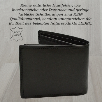 RFID Schutz Links Händergeldbörse Herren Brieftasche feines Nappaleder von Spirit of Nature